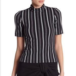NWT Opening Ceremony Black Multi Striped Top M